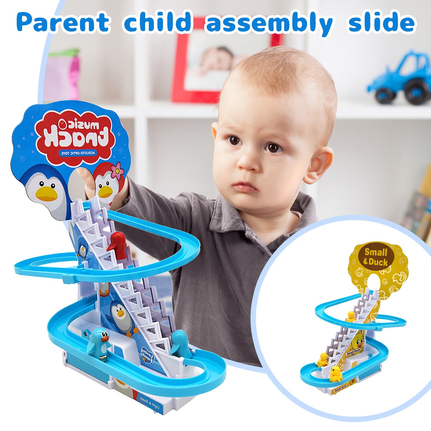 Little Duck Climbing Stairs Toy  Little Penguin Automatic Ladder Light 1620019986125