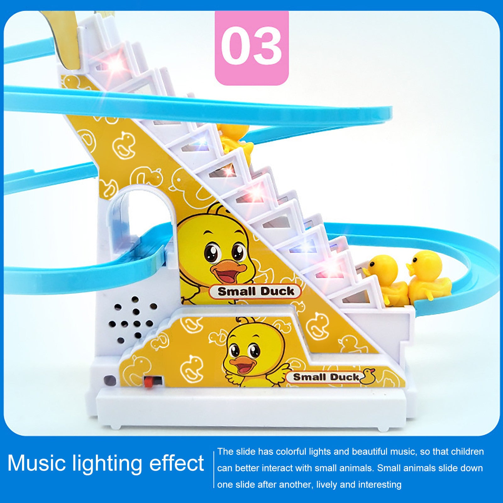 Little Duck Climbing Stairs Toy  Little Penguin Automatic Ladder Light 1620019986133