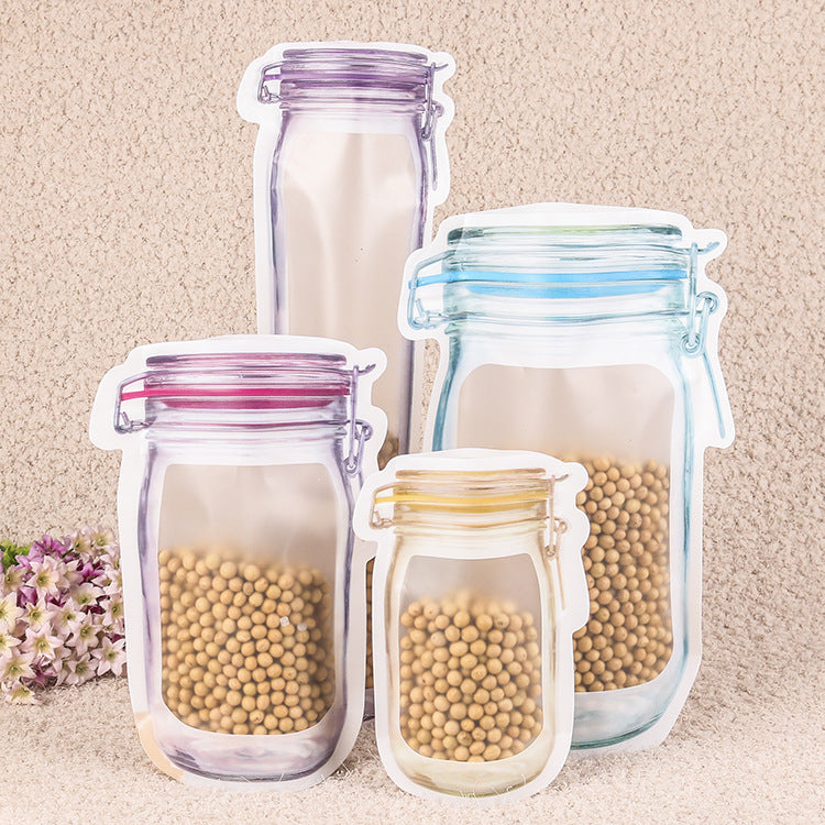 Mason Bottle Ziplock Bag Snacks 1620021919075