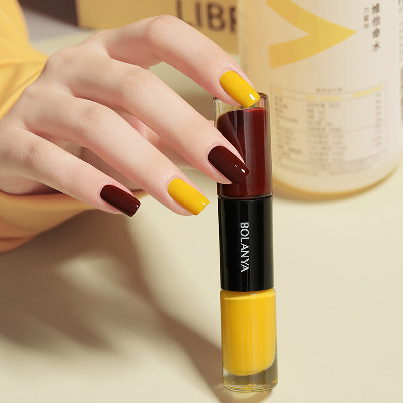 Oily Two-Color Nail Polish, No Baking, No Peeling, Quick Drying 1620093010821