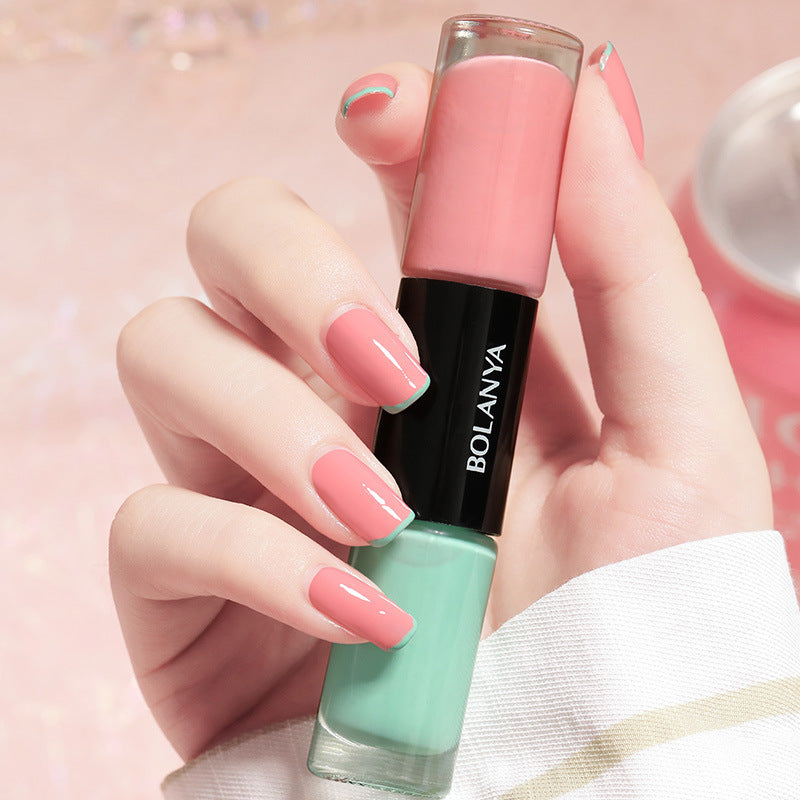 Oily Two-Color Nail Polish, No Baking, No Peeling, Quick Drying 1620093010823