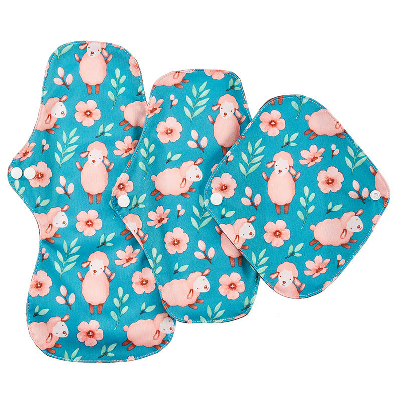 Leak-Proof Bamboo Charcoal Sanitary Napkins Washable Aunt'S Towel 1620195106237
