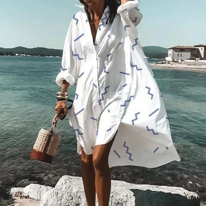 European And American Fashion Temperament Shirt Dress 1620201264906