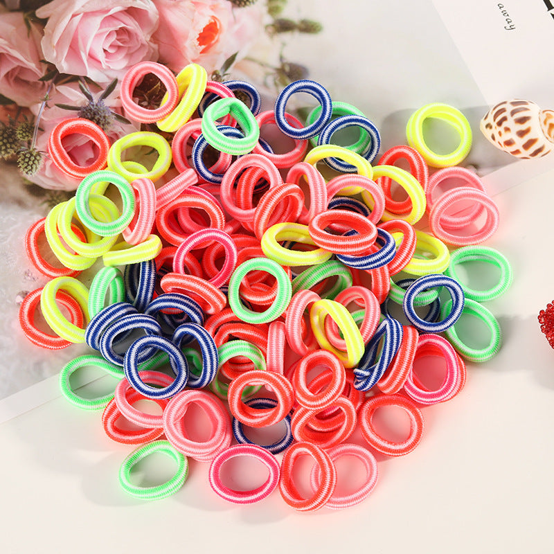 100 Small Towel Ring Bags Korean Candy Color High Elasticity Hair Accessories Head Rope 2Cm - HD Wireless Product #3