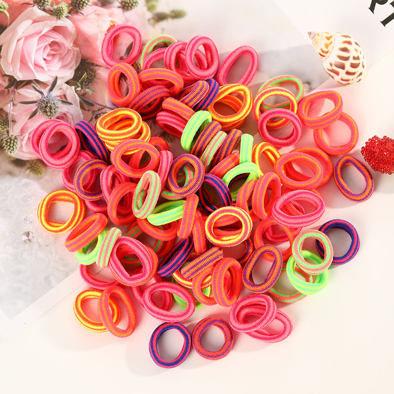 100 Small Towel Ring Bags Korean Candy Color High Elasticity Hair Accessories Head Rope 2Cm - HD Wireless Product #11