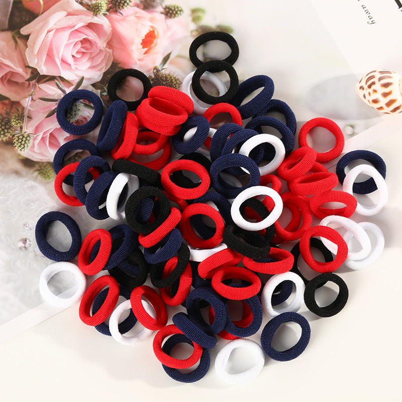 100 Small Towel Ring Bags Korean Candy Color High Elasticity Hair Accessories Head Rope 2Cm - HD Wireless Product #4