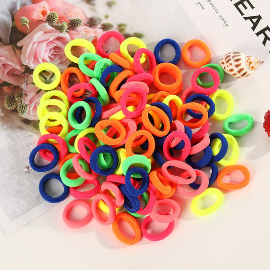 100 Small Towel Ring Bags Korean Candy Color High Elasticity Hair Accessories Head Rope 2Cm - HD Wireless Product #1