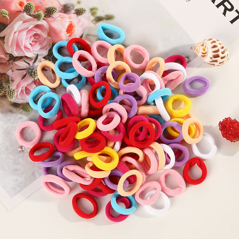100 Small Towel Ring Bags Korean Candy Color High Elasticity Hair Accessories Head Rope 2Cm - HD Wireless Product #14