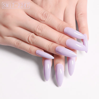 Long Pointed False Nails Solid Color Nails Salon Nails Almond Nail Patches Finger Nails 1620285022403