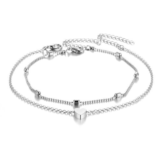 Love Peach Heart Heart-Shaped Anklet Women 1620287055368