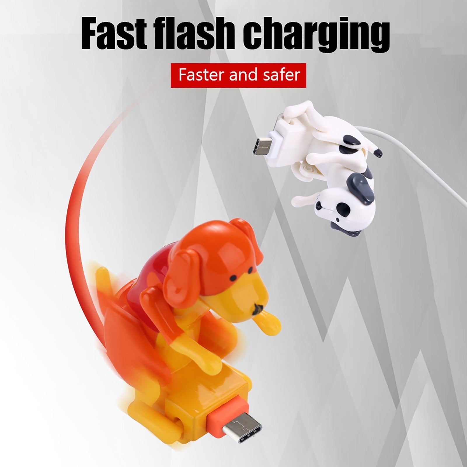 Compatible With , Rogue Dog Data Cable Type C For Android Sport Dog Mobile Puppy Data Cable Phone Charging Cable - 图片 1