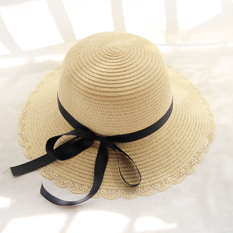 New Summer Ladies Outdoor Shade Flowers Straw Hat Sunscreen Sun Hat Summer Beach Hat Foldable Sandal Hat 1620293812221