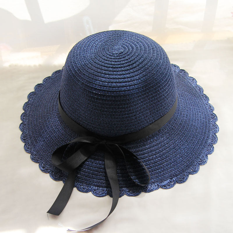 New Summer Ladies Outdoor Shade Flowers Straw Hat Sunscreen Sun Hat Summer Beach Hat Foldable Sandal Hat 1620293812228