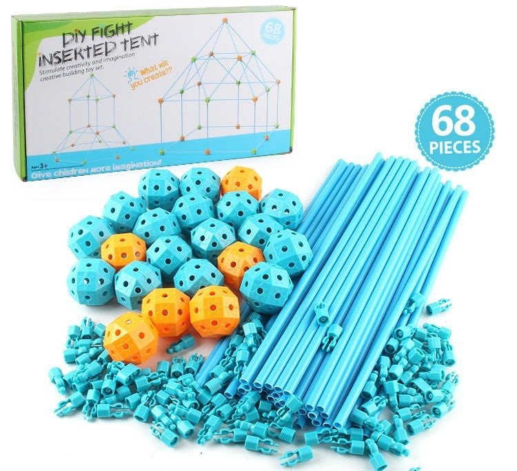 New Kids DIY 3D Construction Fort Building Castles Tents 1620311224782