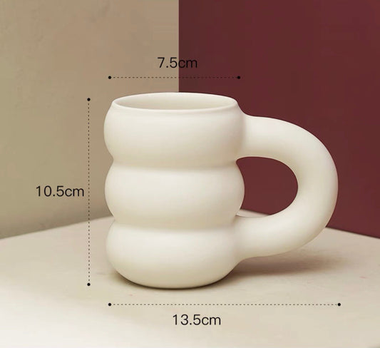 Net Red Water Cup Ceramic Mug Nordic Ins Wind Tire Mug Thick Handle High-Value Mark Mug Home 1620354823101