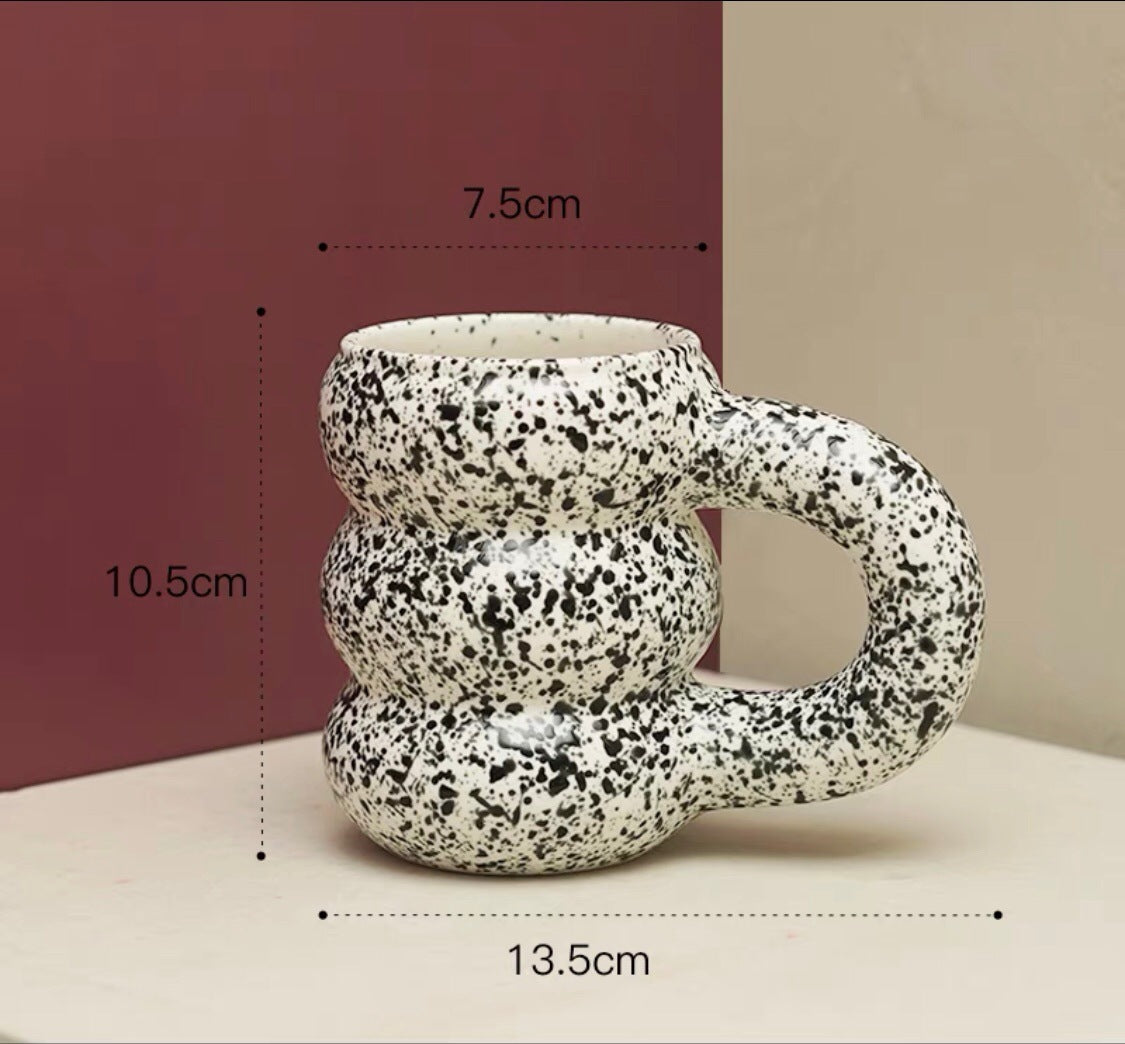 Net Red Water Cup Ceramic Mug Nordic Ins Wind Tire Mug Thick Handle High-Value Mark Mug Home 1620354825967