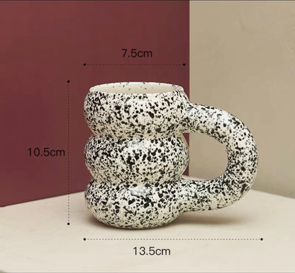 Net Red Water Cup Ceramic Mug Nordic Ins Wind Tire Mug Thick Handle High-Value Mark Mug Home 1620354825967