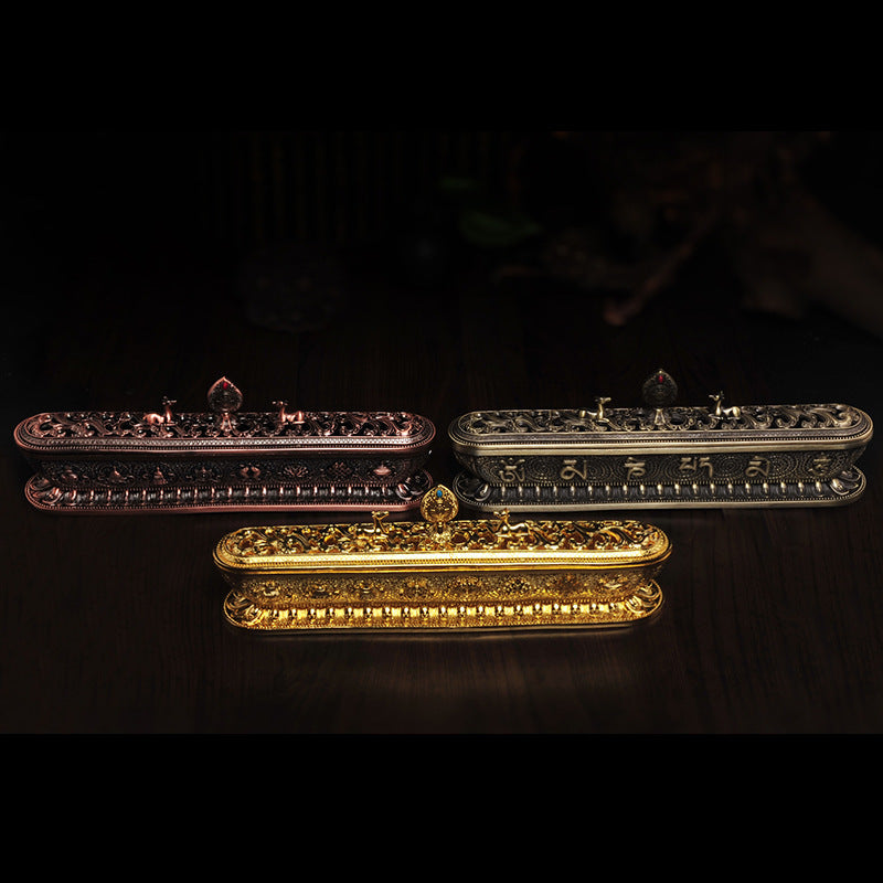 Incense Burner Horizontal Pure Copper Color 1620356389501
