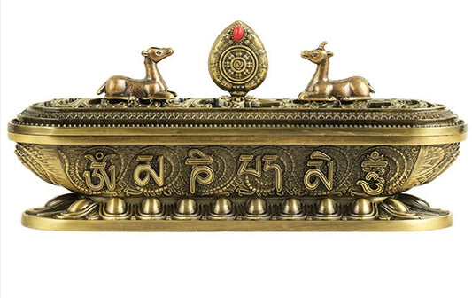 Incense Burner Horizontal Pure Copper Color 1620356389503