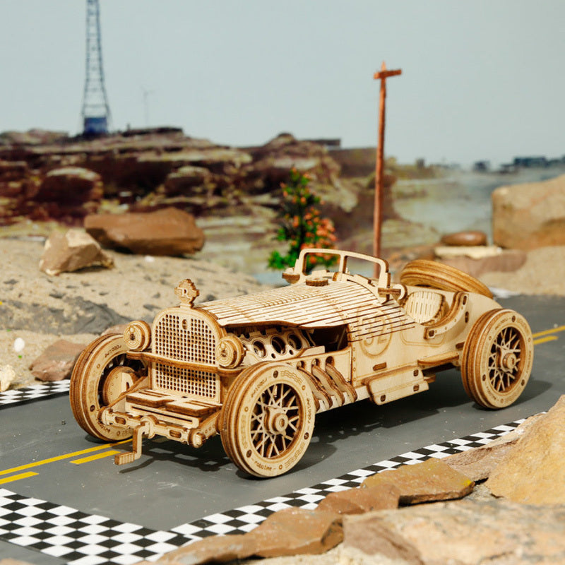 3D Wooden Puzzle Train Model DIY Wooden Train Toy Mechanical Train Model Kit Assembly Model Home Decoration Crafts - HD Wireless Product #6