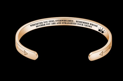 Mantra Bracelet With Quotes Stainless Steel Cuff Inspirational Jewelry Graduation Gift 1620376275628