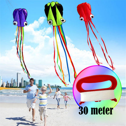 3D 4M Large Octopus Kite with Handle Line Children Outdoor Summer Game Professional Stunt Software Power Beach Kite Kids Toy - HD Wireless Product #1