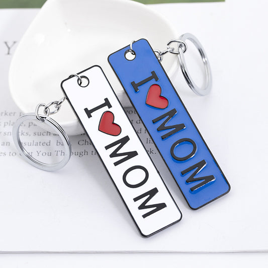 Double-Sided Lettering Dripping Oil I Love Mom Mother's Day Gift 1620446281831