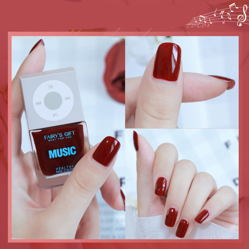 Odorless, Baking-free Nail Polish, Non-peelable Oily Nail Polish, Cherry Color Nail Polish 1620456926176