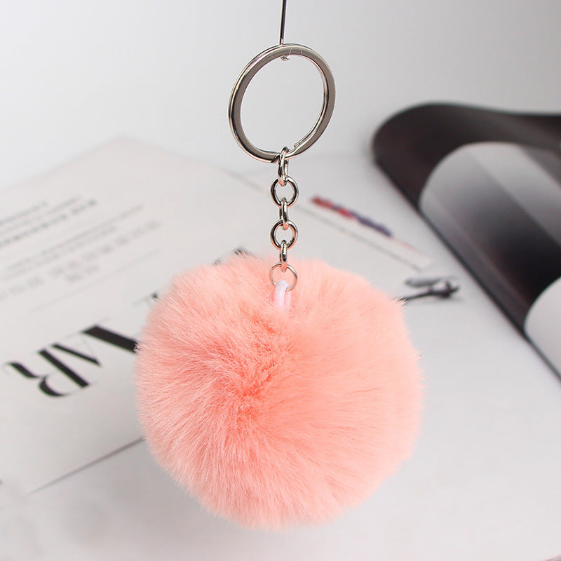 20 Colors Fluffy Fur Pom Pom Keychain Soft Faux Fur-like Ball Car Keyring Key Holder Women Bag Pendant Jewelry - HD Wireless Product #15