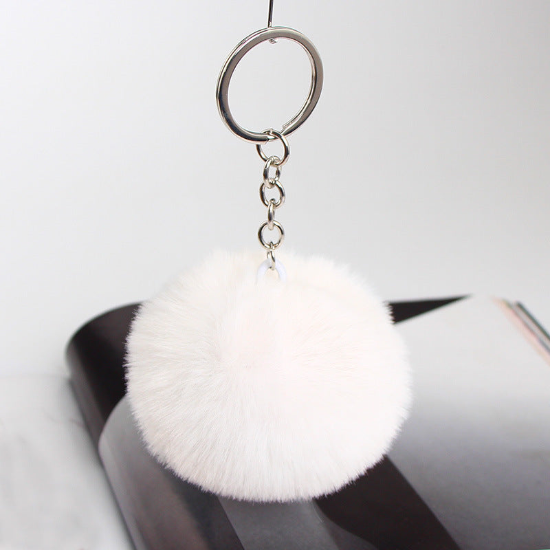 20 Colors Fluffy Fur Pom Pom Keychain Soft Faux Fur-like Ball Car Keyring Key Holder Women Bag Pendant Jewelry - HD Wireless Product #13