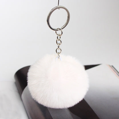 20 Colors Fluffy Fur Pom Pom Keychain Soft Faux Fur-like Ball Car Keyring Key Holder Women Bag Pendant Jewelry - HD Wireless Product #13