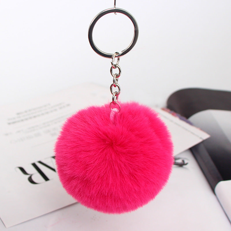20 Colors Fluffy Fur Pom Pom Keychain Soft Faux Fur-like Ball Car Keyring Key Holder Women Bag Pendant Jewelry - HD Wireless Product #16