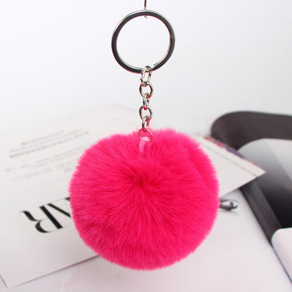 20 Colors Fluffy Fur Pom Pom Keychain Soft Faux Fur-like Ball Car Keyring Key Holder Women Bag Pendant Jewelry - HD Wireless Product #16