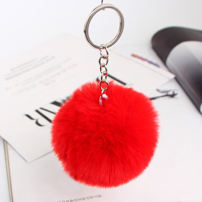 20 Colors Fluffy Fur Pom Pom Keychain Soft Faux Fur-like Ball Car Keyring Key Holder Women Bag Pendant Jewelry - HD Wireless Product #30