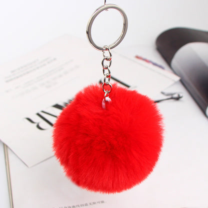 20 Colors Fluffy Fur Pom Pom Keychain Soft Faux Fur-like Ball Car Keyring Key Holder Women Bag Pendant Jewelry - HD Wireless Product #30