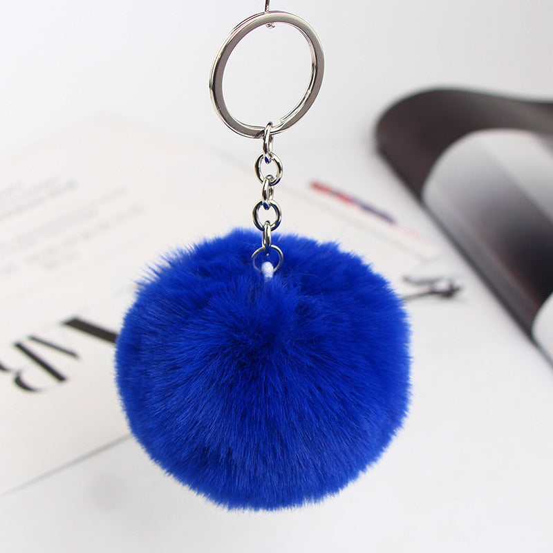 20 Colors Fluffy Fur Pom Pom Keychain Soft Faux Fur-like Ball Car Keyring Key Holder Women Bag Pendant Jewelry - HD Wireless Product #18