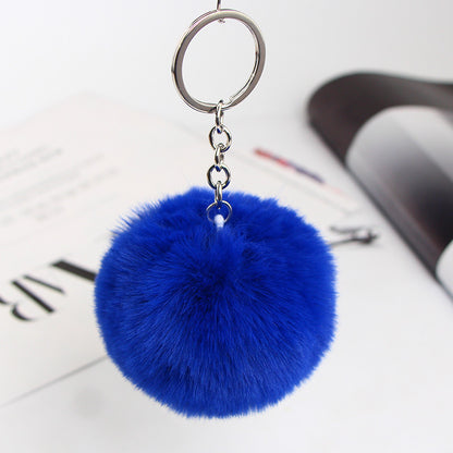 20 Colors Fluffy Fur Pom Pom Keychain Soft Faux Fur-like Ball Car Keyring Key Holder Women Bag Pendant Jewelry - HD Wireless Product #18
