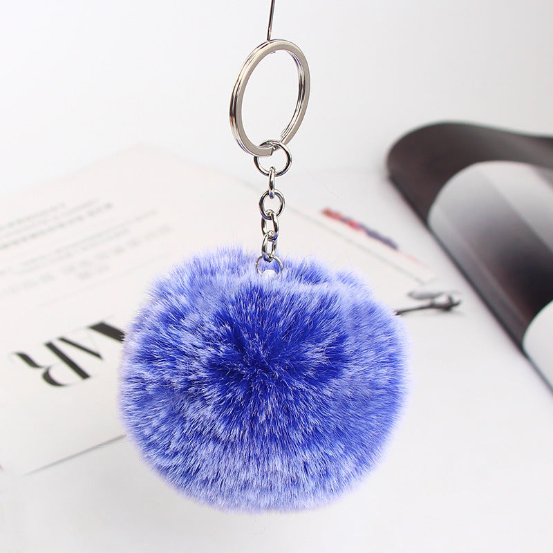 20 Colors Fluffy Fur Pom Pom Keychain Soft Faux Fur-like Ball Car Keyring Key Holder Women Bag Pendant Jewelry - HD Wireless Product #19