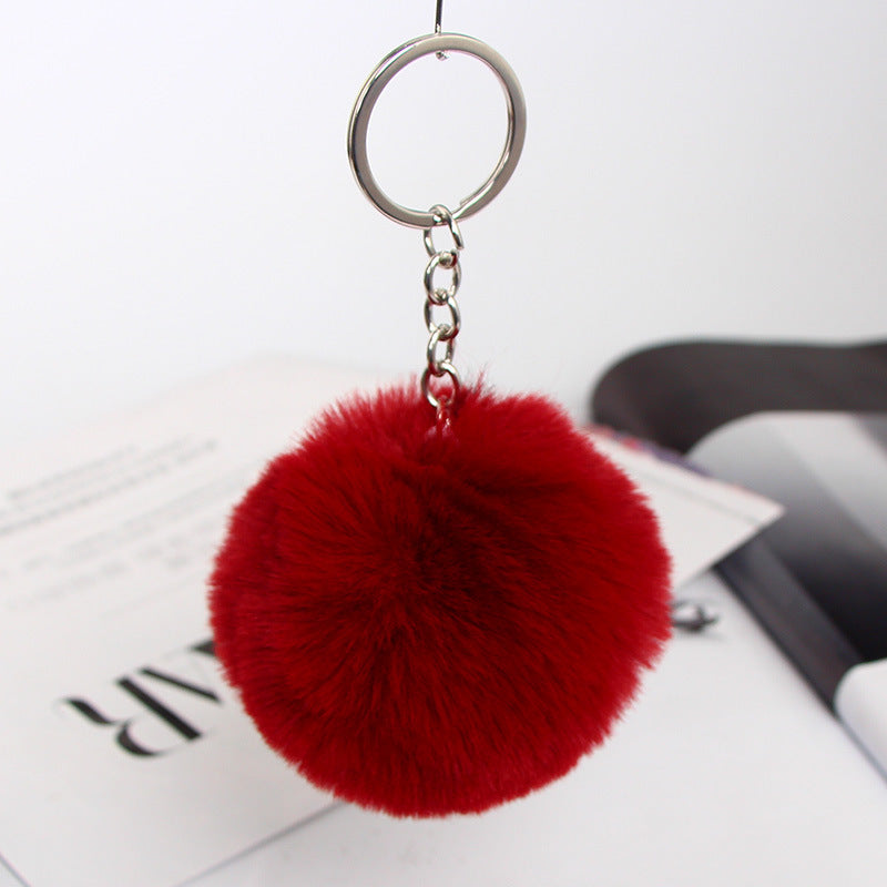 20 Colors Fluffy Fur Pom Pom Keychain Soft Faux Fur-like Ball Car Keyring Key Holder Women Bag Pendant Jewelry - HD Wireless Product #23