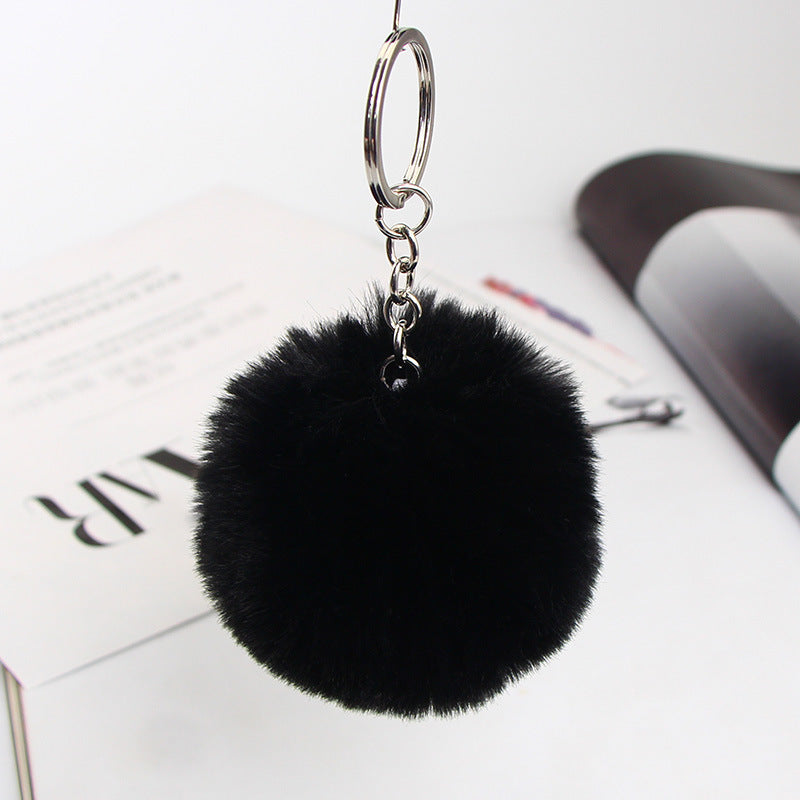 20 Colors Fluffy Fur Pom Pom Keychain Soft Faux Fur-like Ball Car Keyring Key Holder Women Bag Pendant Jewelry - HD Wireless Product #29