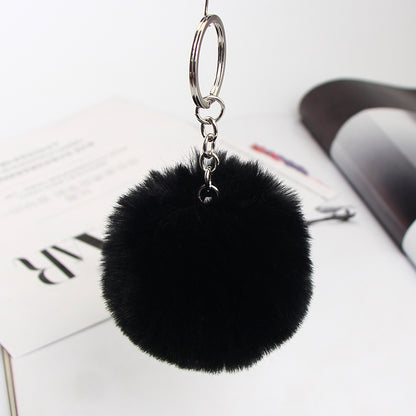 20 Colors Fluffy Fur Pom Pom Keychain Soft Faux Fur-like Ball Car Keyring Key Holder Women Bag Pendant Jewelry - HD Wireless Product #29