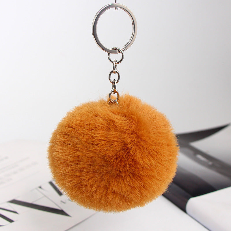 20 Colors Fluffy Fur Pom Pom Keychain Soft Faux Fur-like Ball Car Keyring Key Holder Women Bag Pendant Jewelry - HD Wireless Product #21