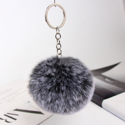 20 Colors Fluffy Fur Pom Pom Keychain Soft Faux Fur-like Ball Car Keyring Key Holder Women Bag Pendant Jewelry - HD Wireless Product #26