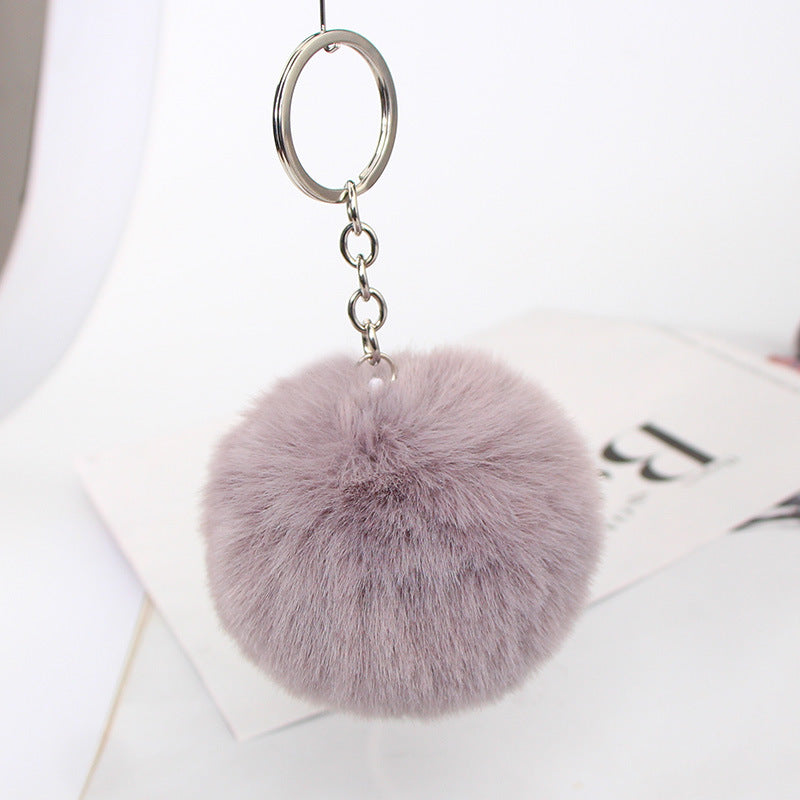 20 Colors Fluffy Fur Pom Pom Keychain Soft Faux Fur-like Ball Car Keyring Key Holder Women Bag Pendant Jewelry - HD Wireless Product #22