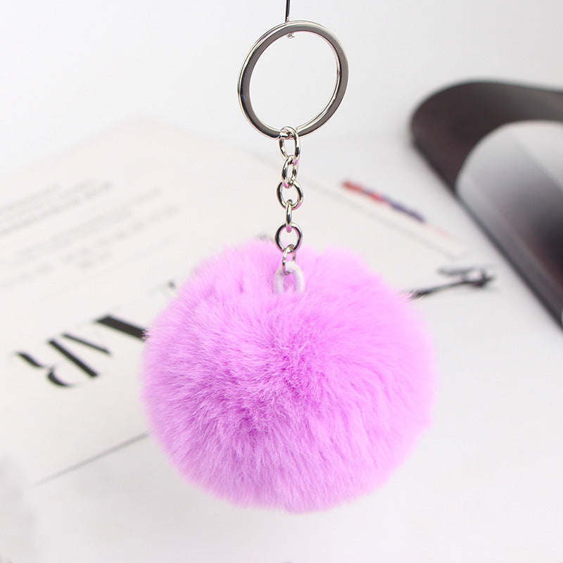 20 Colors Fluffy Fur Pom Pom Keychain Soft Faux Fur-like Ball Car Keyring Key Holder Women Bag Pendant Jewelry - HD Wireless Product #25