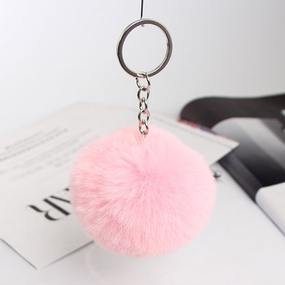 20 Colors Fluffy Fur Pom Pom Keychain Soft Faux Fur-like Ball Car Keyring Key Holder Women Bag Pendant Jewelry - HD Wireless Product #28