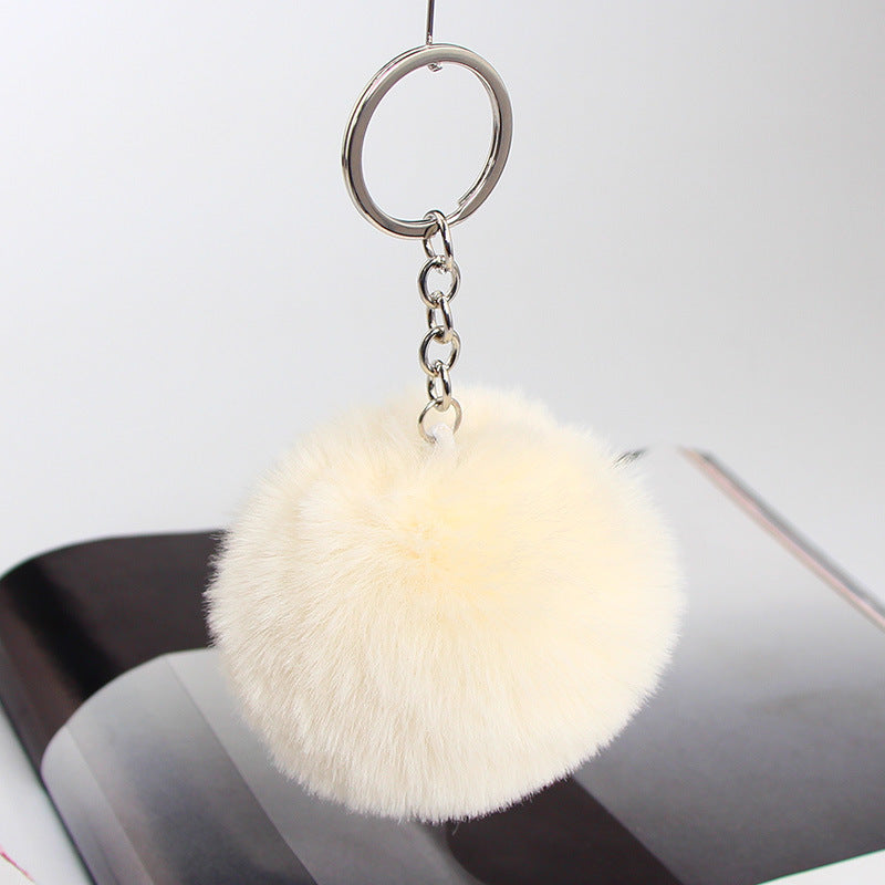 20 Colors Fluffy Fur Pom Pom Keychain Soft Faux Fur-like Ball Car Keyring Key Holder Women Bag Pendant Jewelry - HD Wireless Product #27