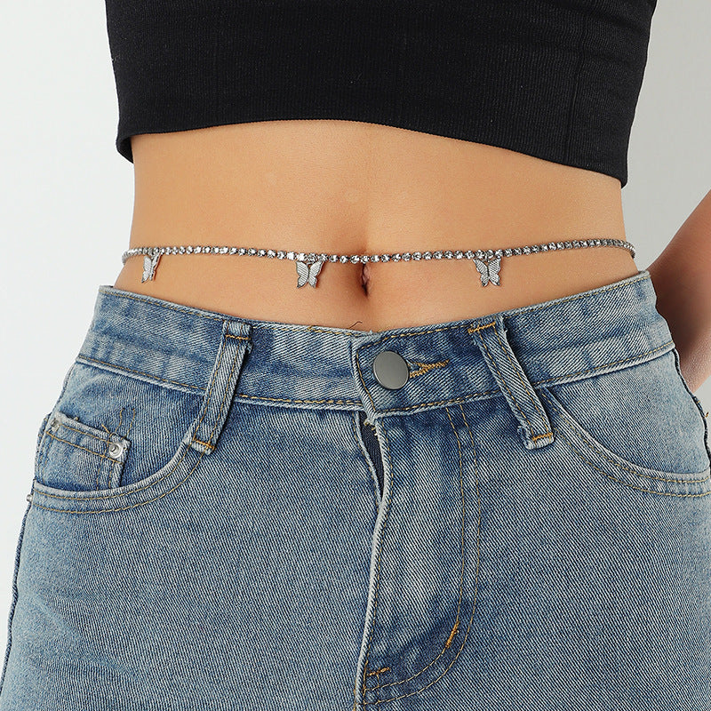 Fashion Sexy Butterfly Body Chain Belly Waist Chain for Women Summer Beach Trend Jewelry Accessories Belt Party Gift 16205433