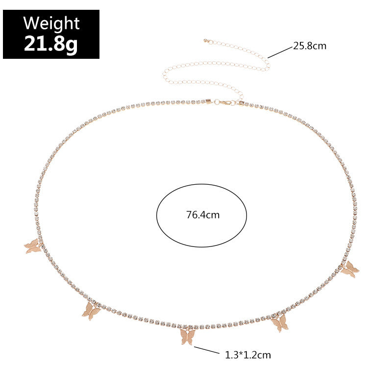 Fashion Sexy Butterfly Body Chain Belly Waist Chain for Women Summer Beach Trend Jewelry Accessories Belt Party Gift 16205433