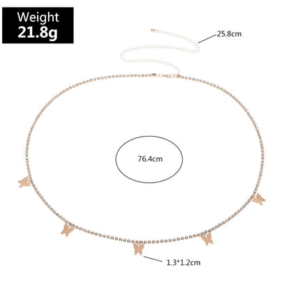 Fashion Sexy Butterfly Body Chain Belly Waist Chain for Women Summer Beach Trend Jewelry Accessories Belt Party Gift 16205433
